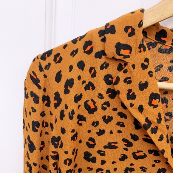 & OTHER STORIES Leopard Print Button down Top - Picture 7 of 9